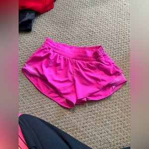 Pink lululemon hottie hot shorts